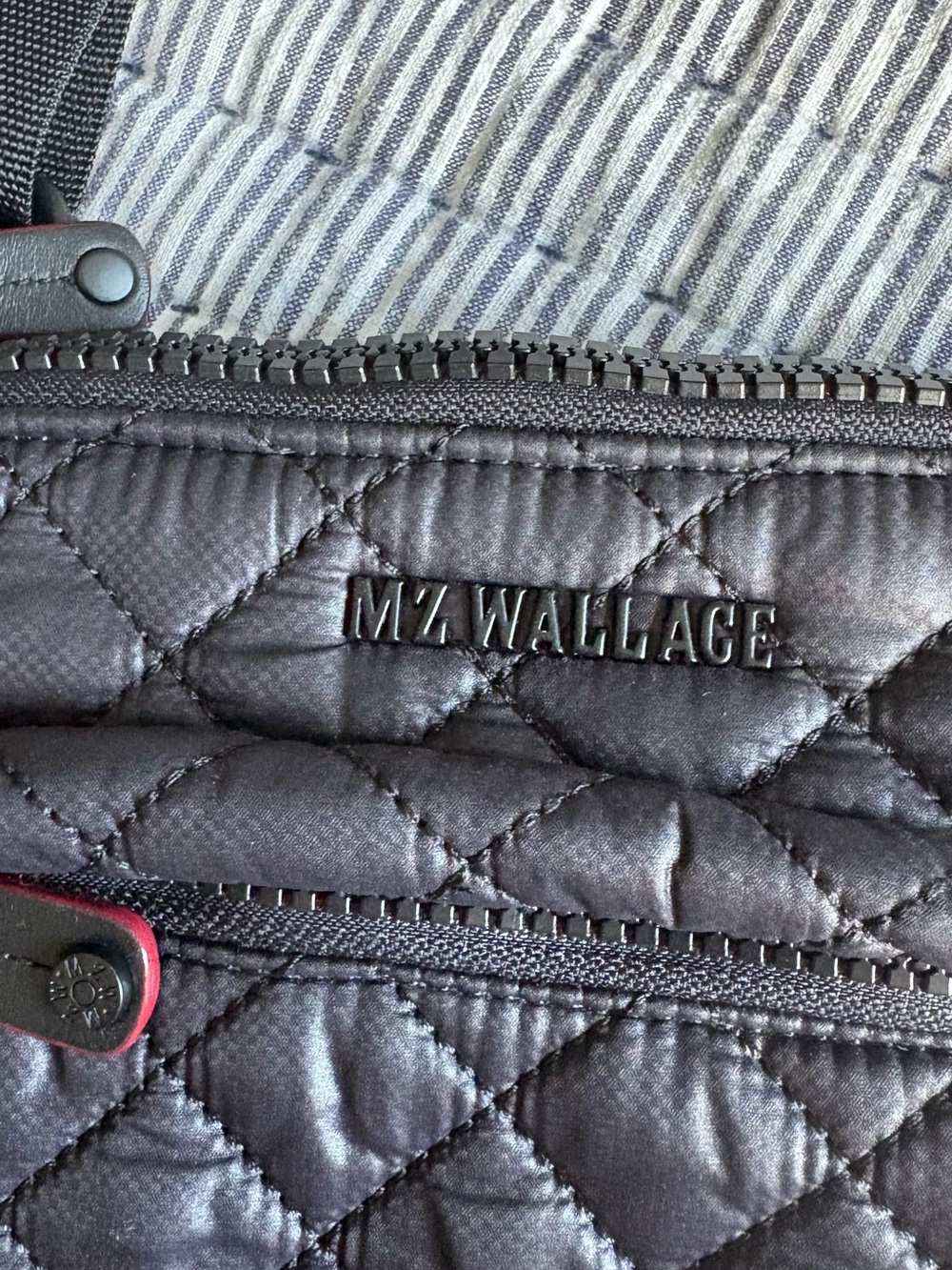 MZ Wallace Black Quilted Nylon Messenger Crossbody - Picture 2 of 4